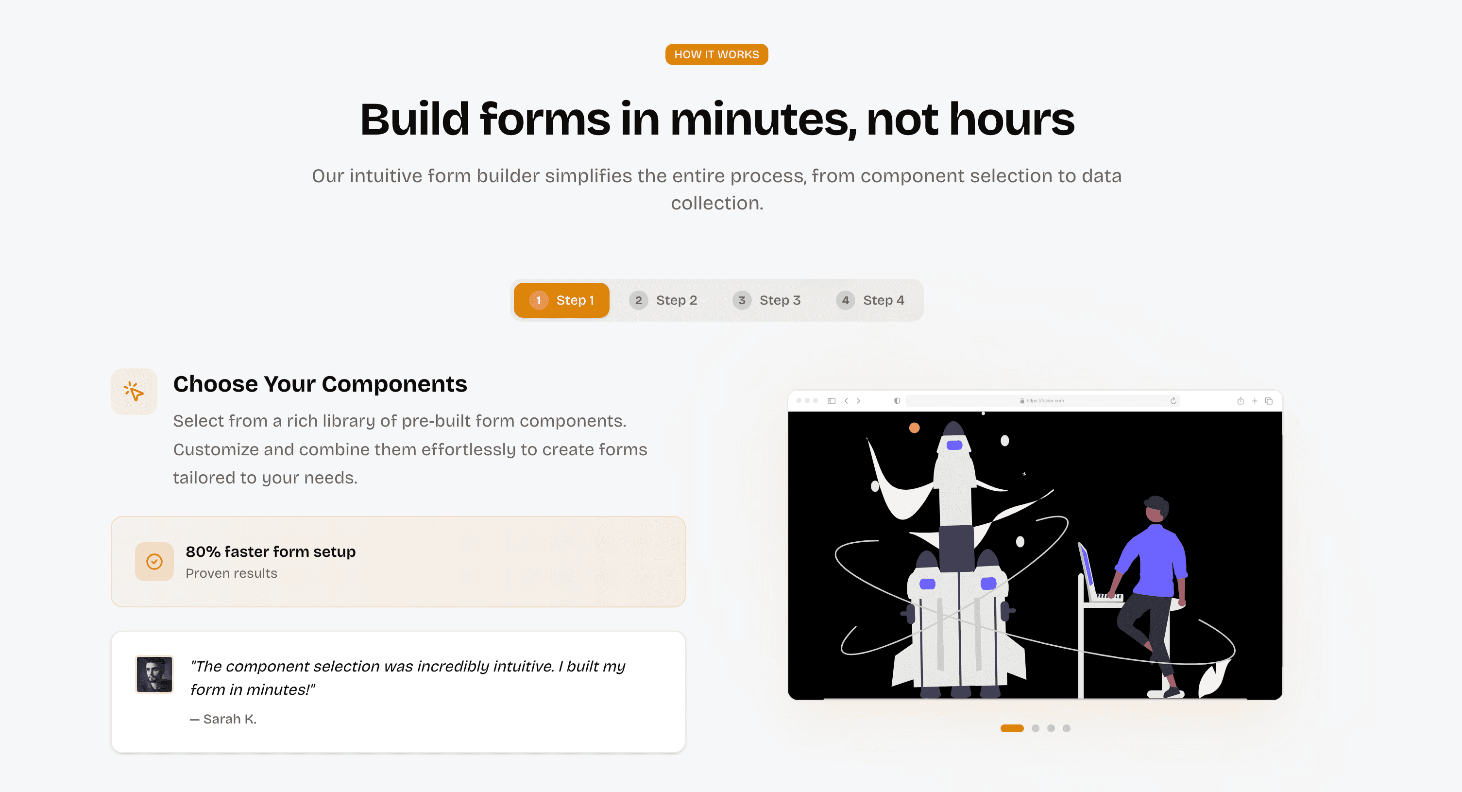 How It Works component