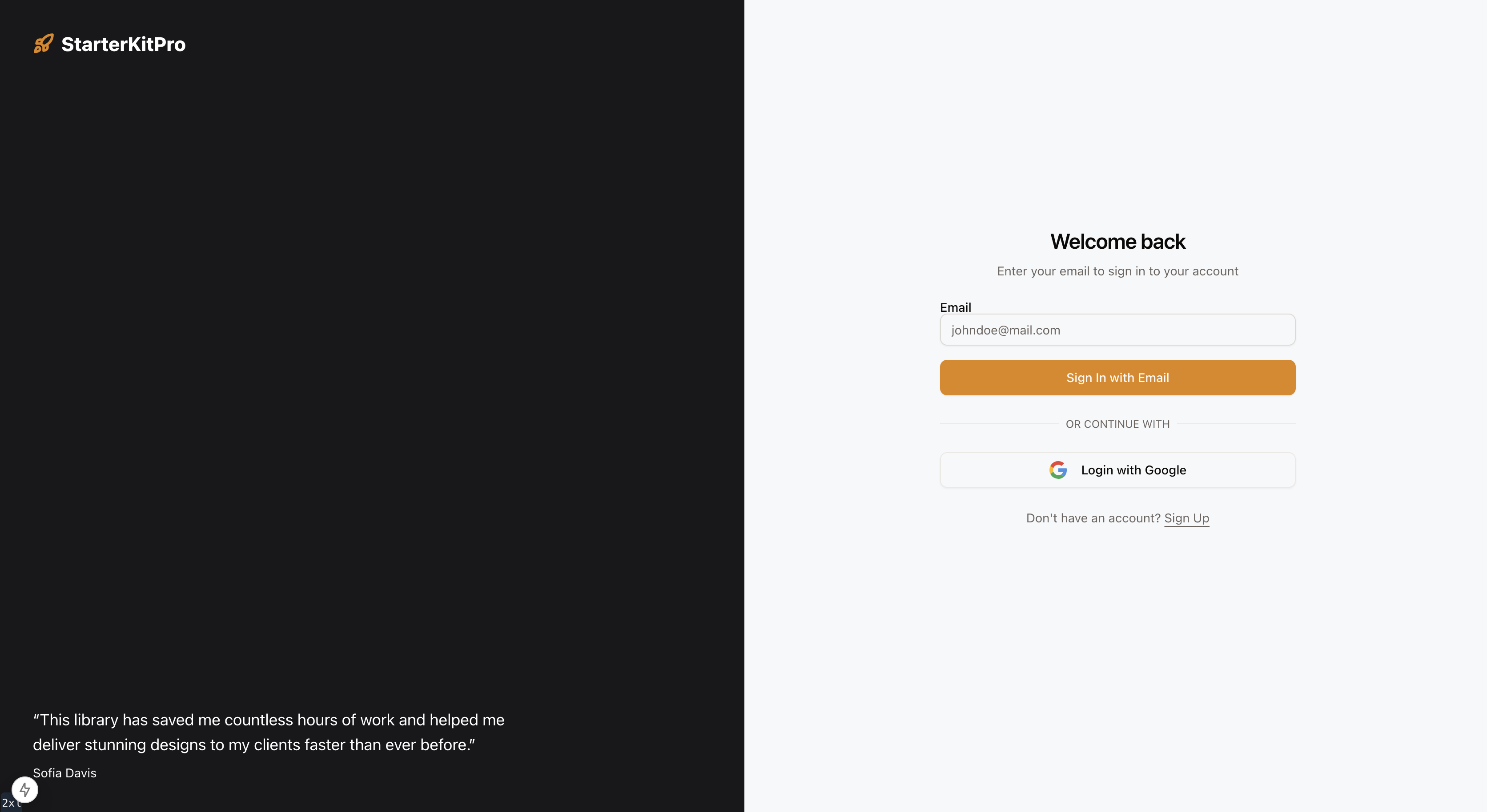 Login component